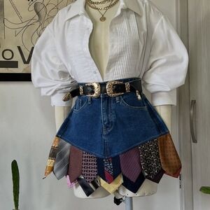 Custom Demin/tie Skirt.